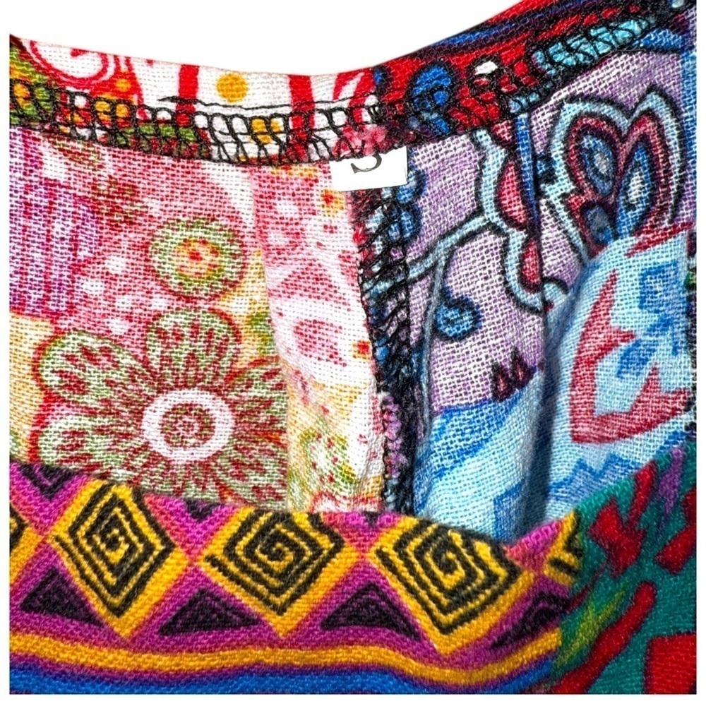 Hippie Boho Kantha Patchwork Multi Color Jumpsuit, Overalls, Bohemian Romper - Picture 6 of 16